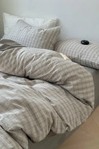 Soft Blend Plaid Bedding Set / Blue Ever Lasting