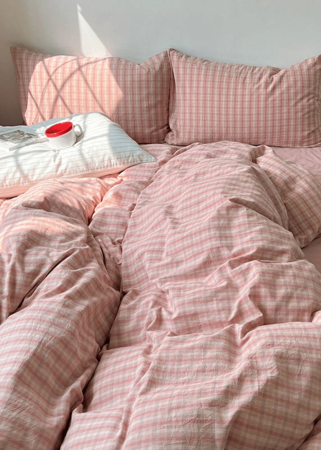 Soft Blend Plaid Bedding Set / Blue Ever Lasting