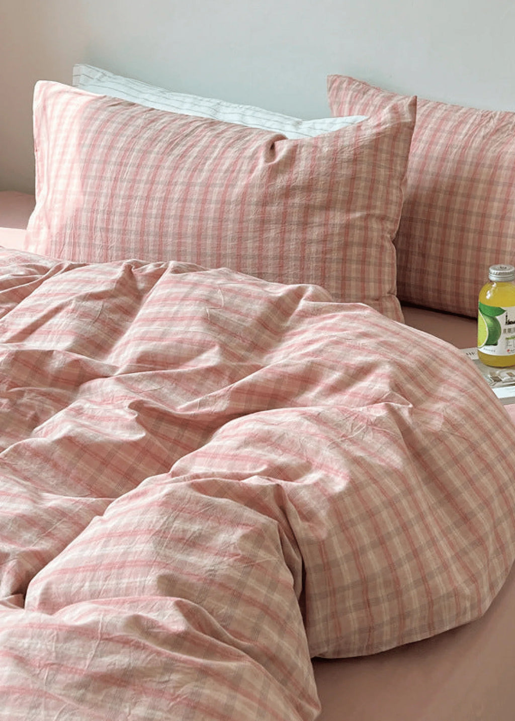 Soft Blend Plaid Bedding Set / Blue Ever Lasting