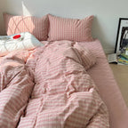 Soft Blend Plaid Bedding Set / Blue Ever Lasting