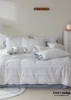 Soft Cottage Blue Ribbon Bedding Set / Blue Ever Lasting