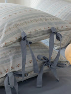 Soft Cottage Blue Ribbon Bedding Set / Blue Ever Lasting