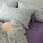 Soft Cottage Blue Ribbon Bedding Set / Blue Ever Lasting