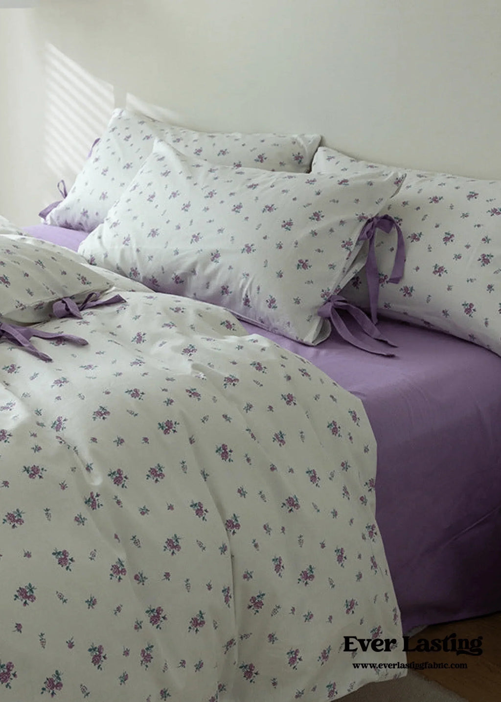 Soft Cottage Blue Ribbon Bedding Set / Blue Ever Lasting