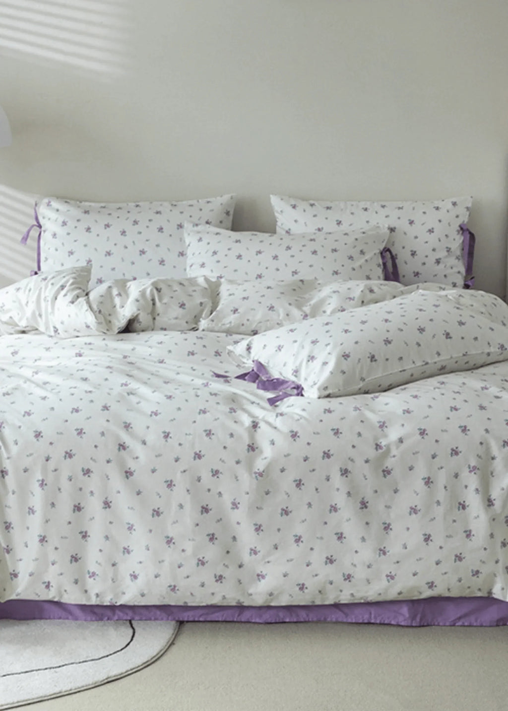 Soft Cottage Blue Ribbon Bedding Set / Blue Ever Lasting