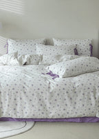 Soft Cottage Blue Ribbon Bedding Set / Blue Ever Lasting