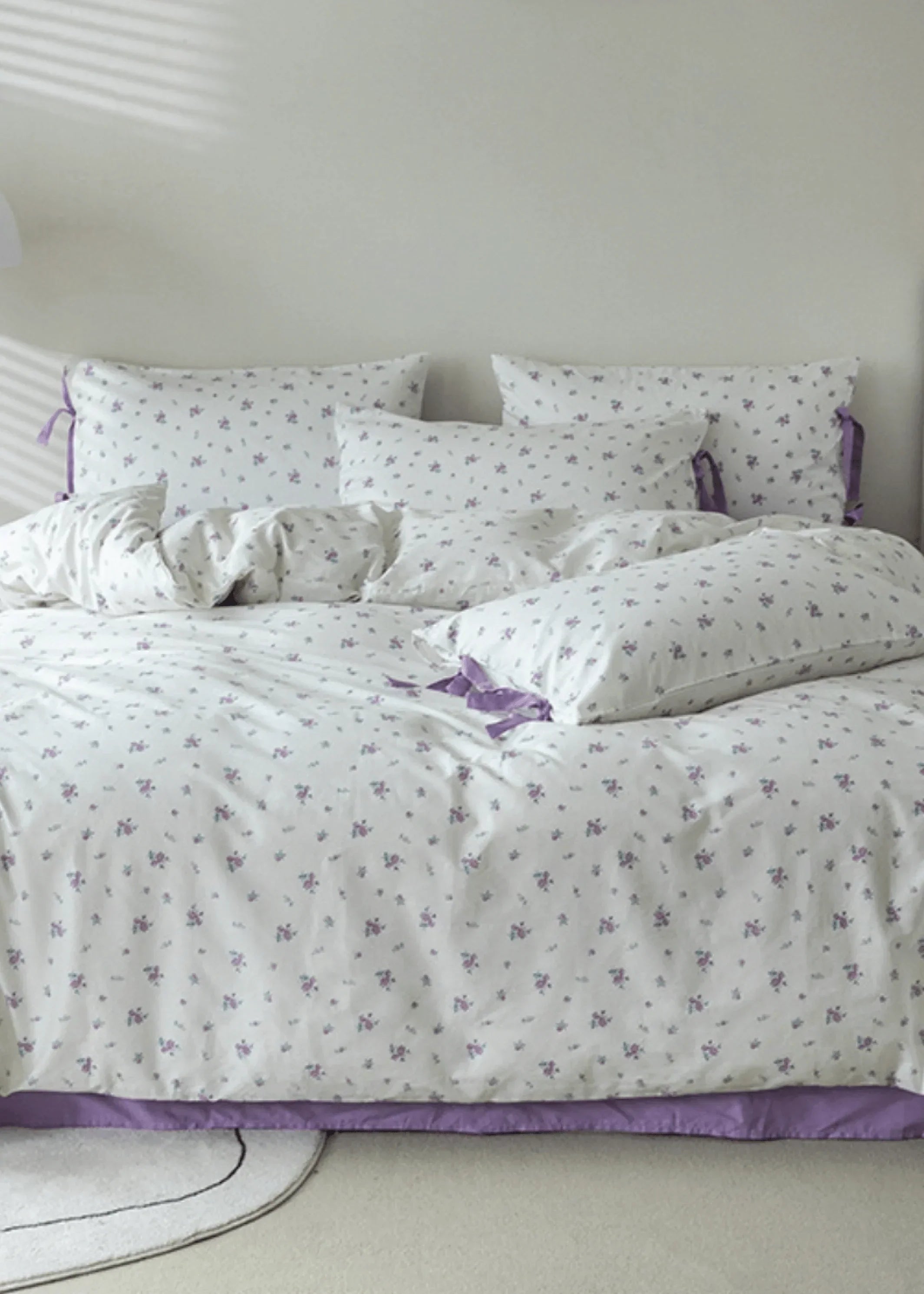 Soft Cottage Blue Ribbon Bedding Set / Blue Ever Lasting