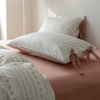 Soft Cottage Blue Ribbon Bedding Set / Blue Ever Lasting