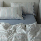 Soft Cottage Blue Ribbon Bedding Set / Blue Ever Lasting