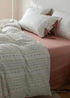 Soft Cottage Blue Ribbon Bedding Set / Blue Ever Lasting