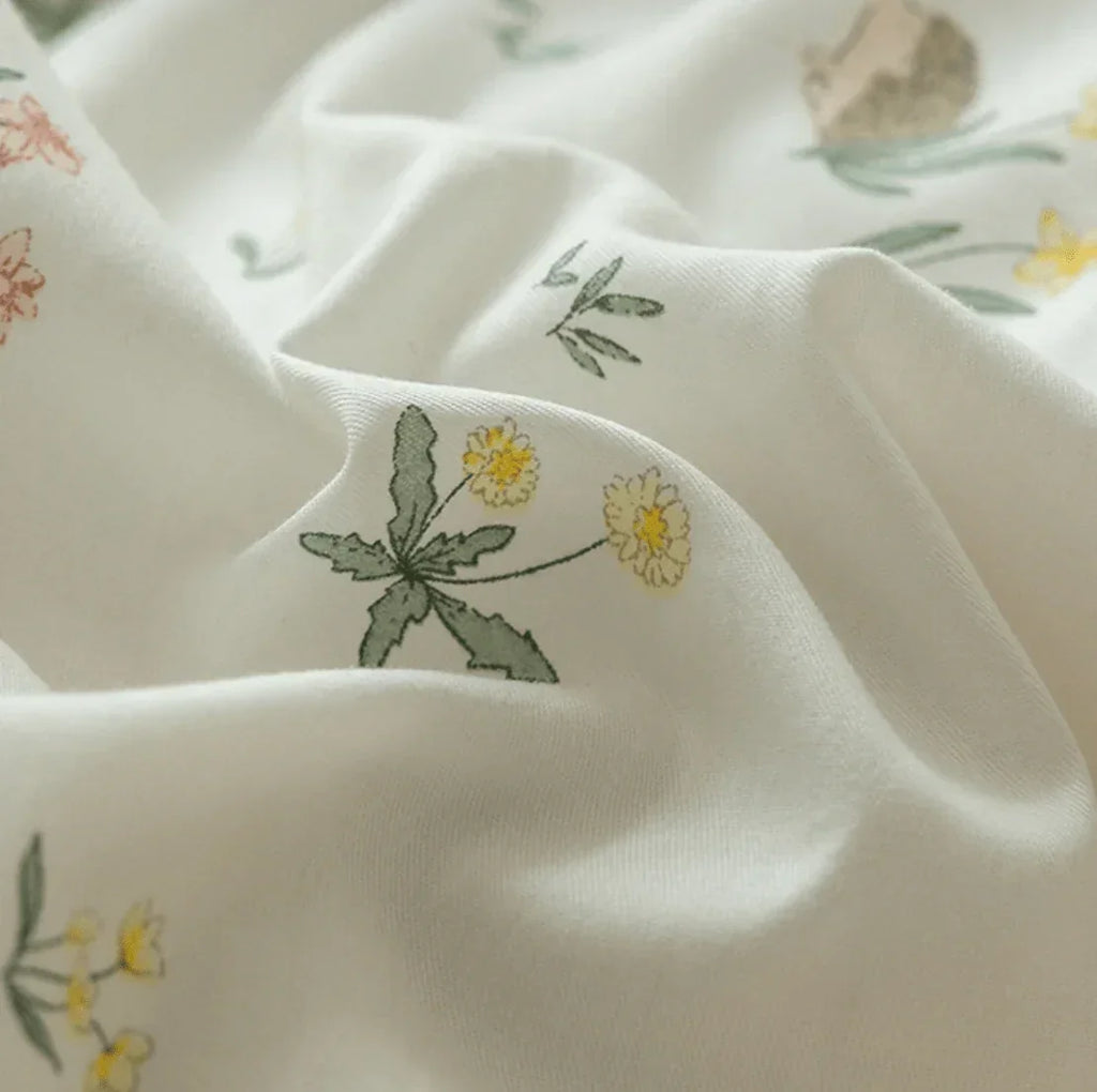 Soft Cottage Blue Ribbon Bedding Set / Blue Ever Lasting