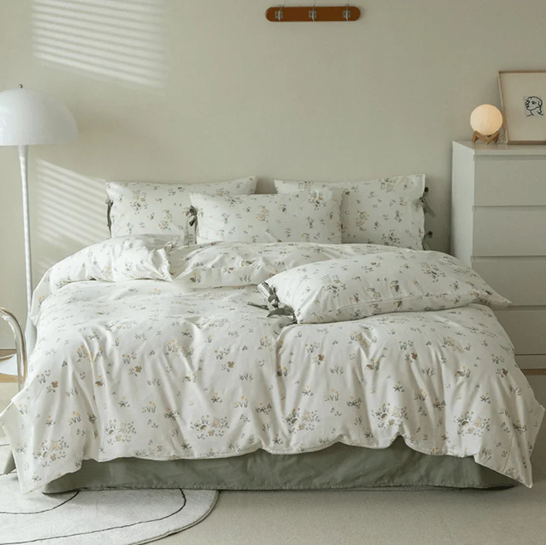 Soft Cottage Blue Ribbon Bedding Set / Blue Ever Lasting