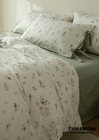 Soft Cottage Blue Ribbon Bedding Set / Blue Ever Lasting