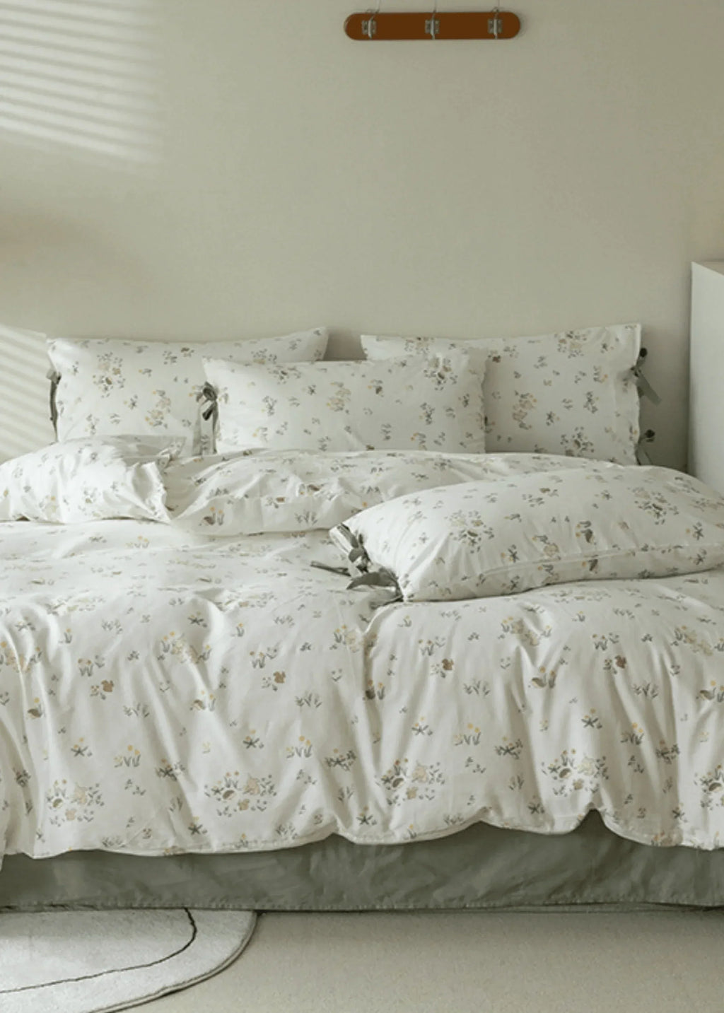 Soft Cottage Blue Ribbon Bedding Set / Blue Ever Lasting