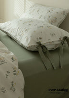 Soft Cottage Blue Ribbon Bedding Set / Blue Ever Lasting