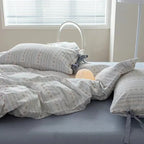 Soft Cottage Blue Ribbon Bedding Set / Blue Ever Lasting