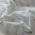 Soft Cottage Ribbon Bedding Set / Green Ever Lasting