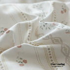 Soft Cottage Ribbon Bedding Set / Green Ever Lasting