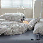 Soft Cottage Ribbon Bedding Set / Purple Ever Lasting