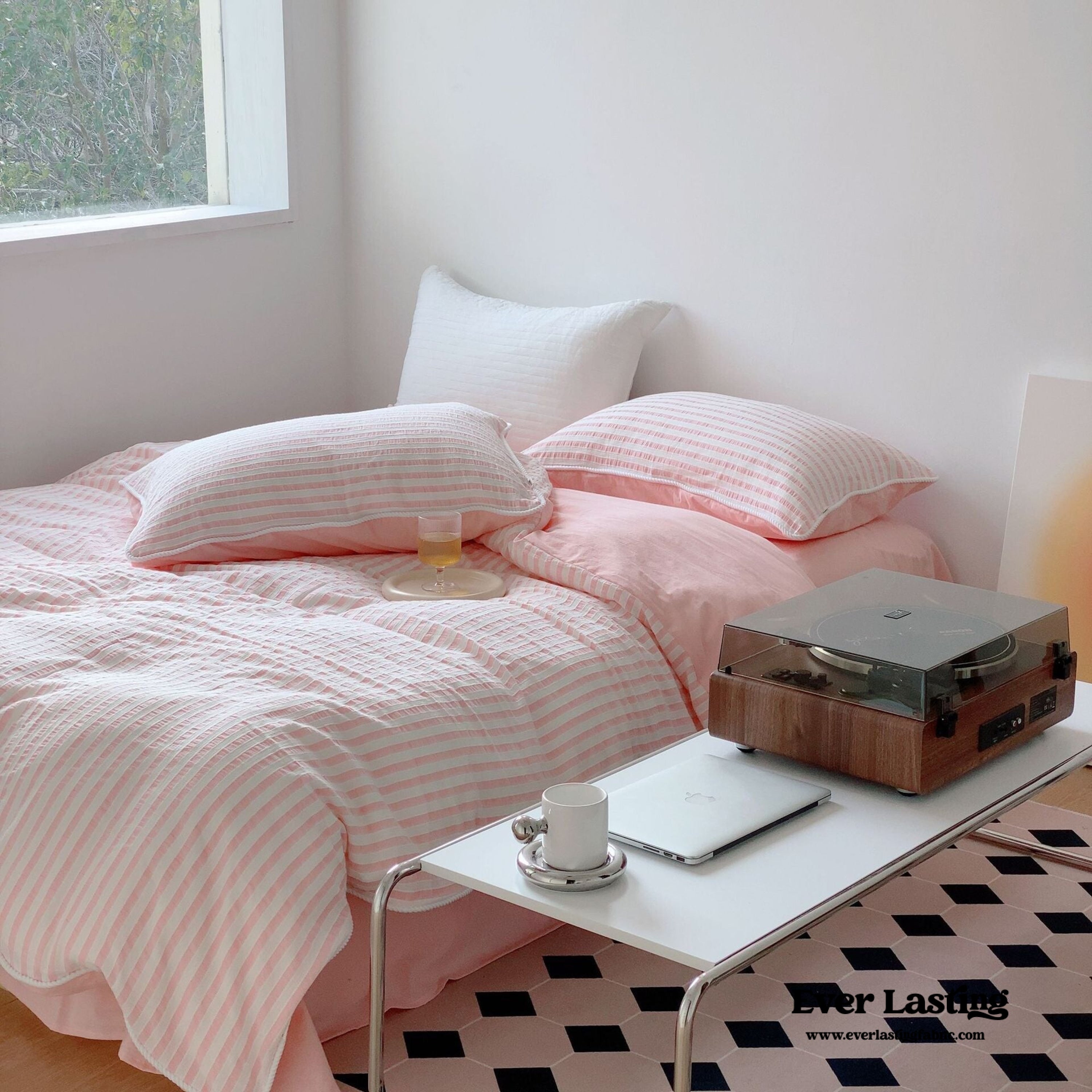 Soft Jacquard Bedding Set / Yellow Ever Lasting
