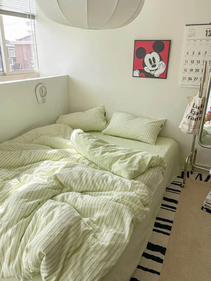 Soft Jacquard Bedding Set / Yellow Ever Lasting