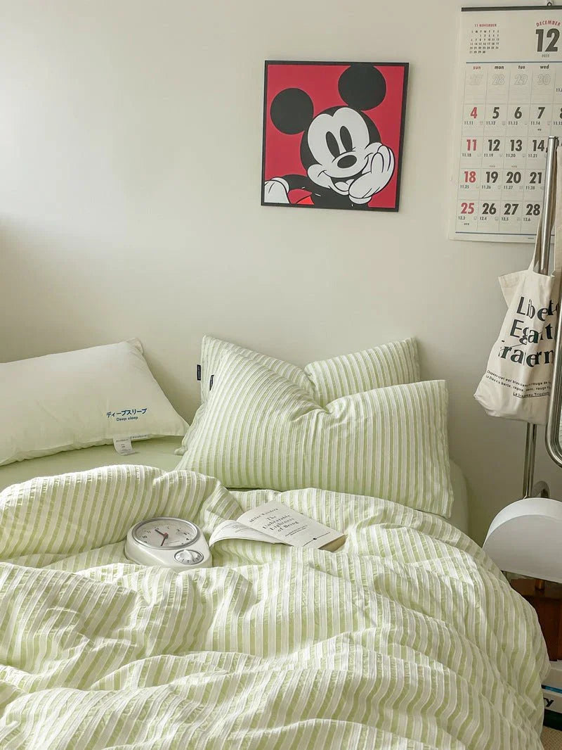 Soft Jacquard Bedding Set / Yellow Ever Lasting