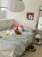 Soft Jacquard Bedding Set / Yellow Ever Lasting