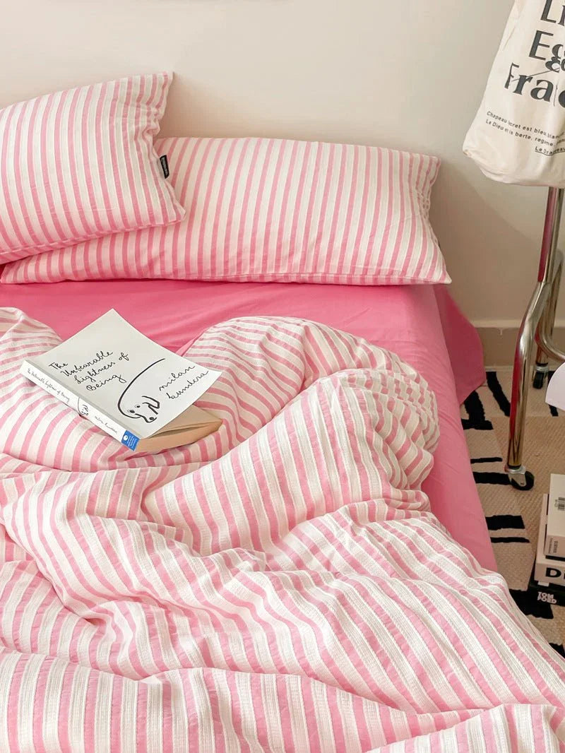 Soft Jacquard Bedding Set / Yellow Ever Lasting