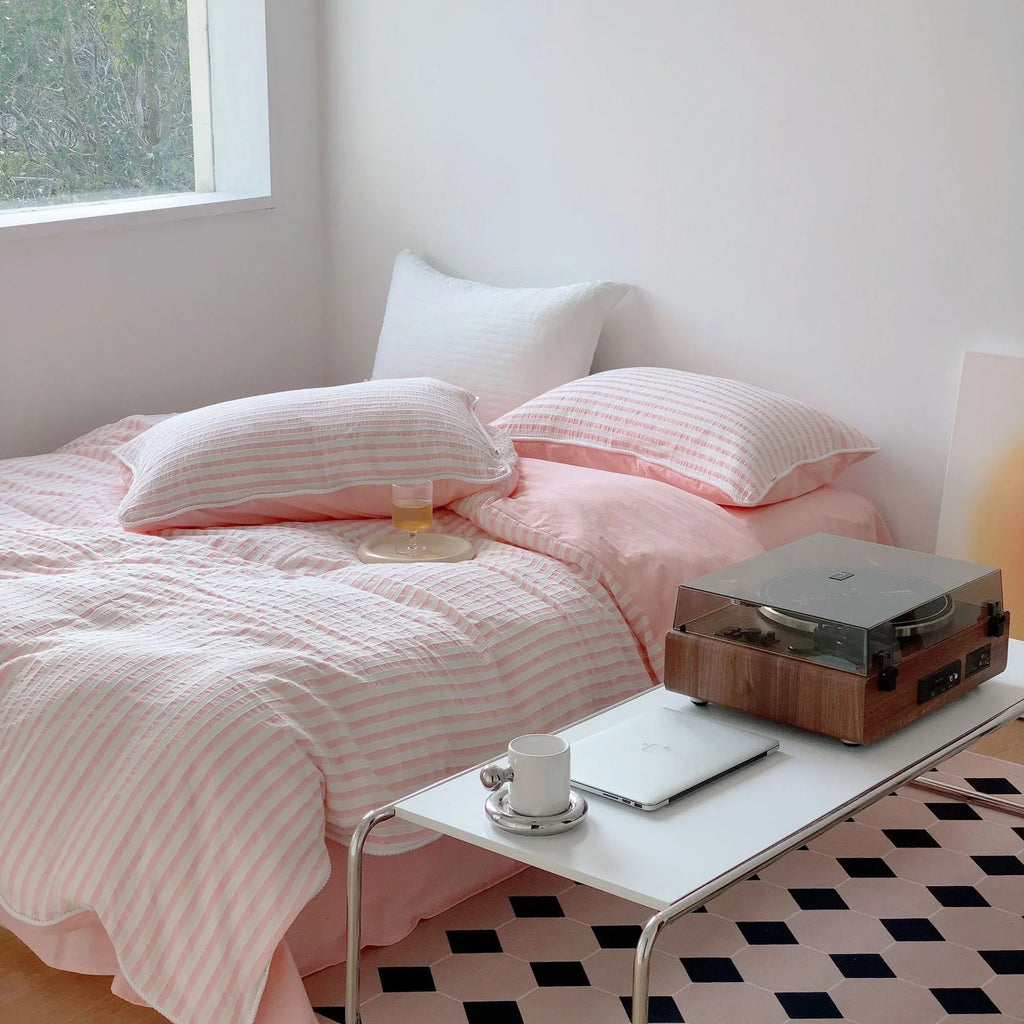 Soft Jacquard Bedding Set / Yellow Ever Lasting