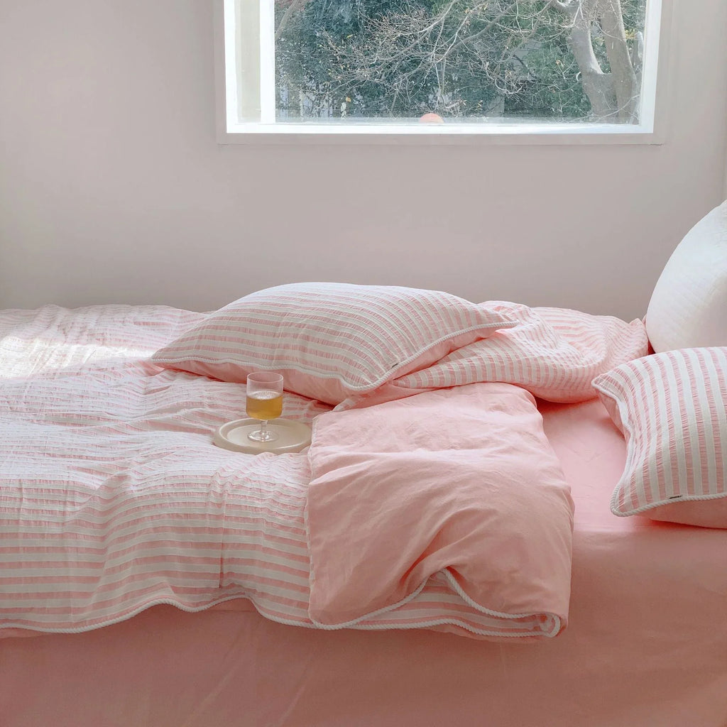 Soft Jacquard Bedding Set / Yellow Ever Lasting