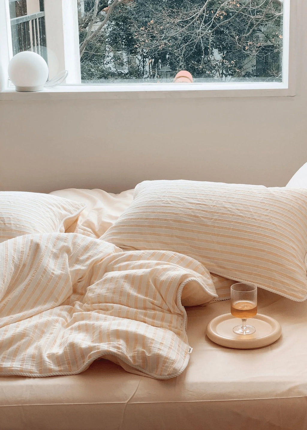 Soft Jacquard Bedding Set / Yellow Ever Lasting