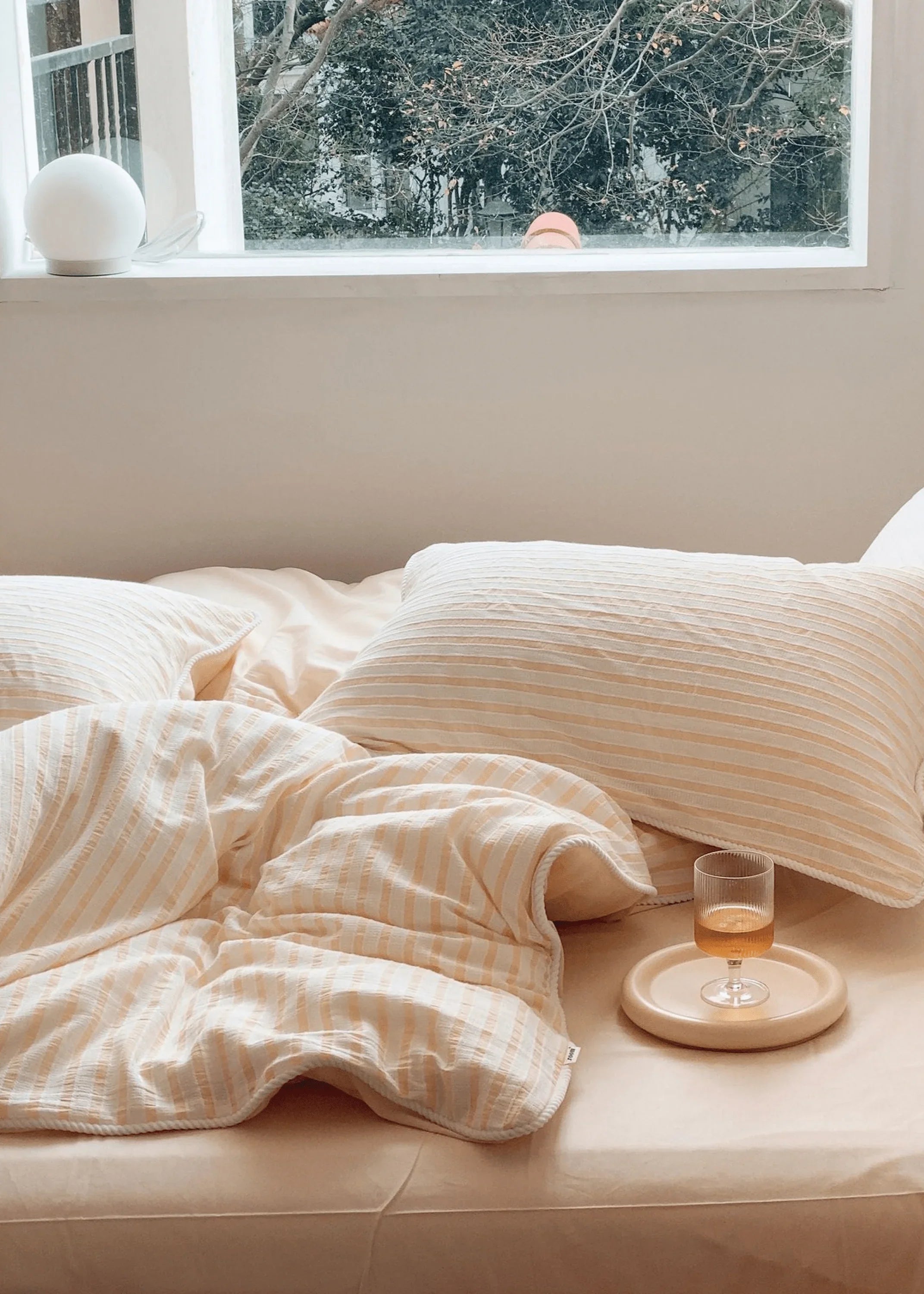 Soft Jacquard Bedding Set / Yellow Ever Lasting