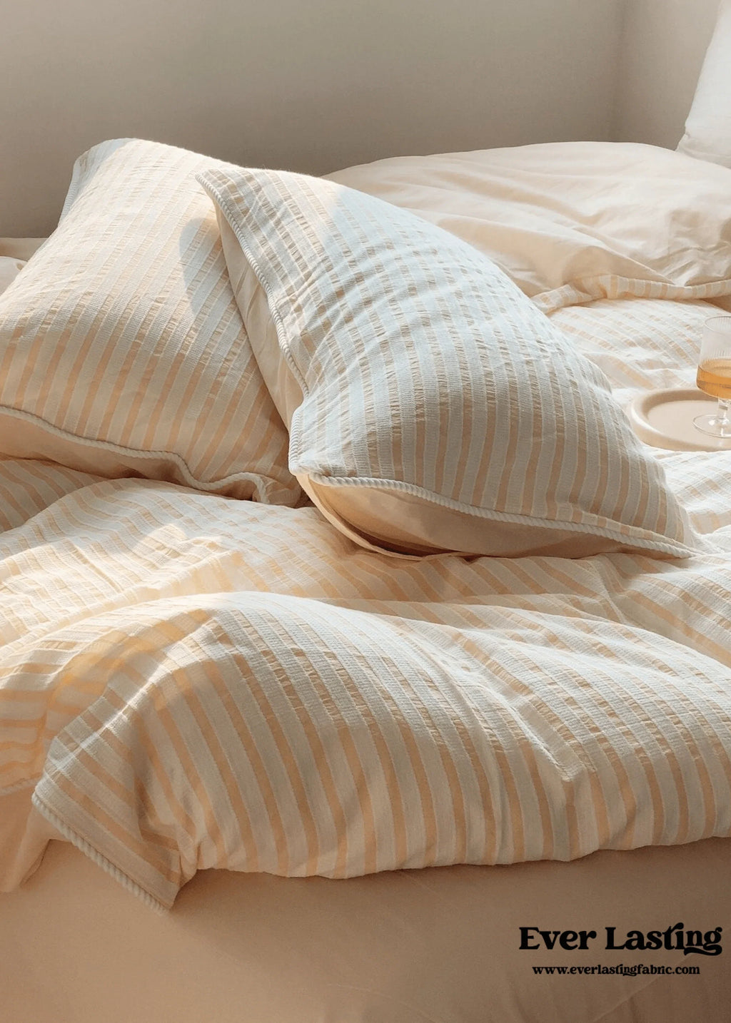 Soft Jacquard Bedding Set / Yellow Ever Lasting