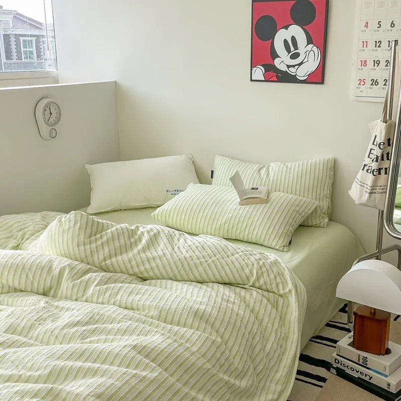 Soft Jacquard Bedding Set / Yellow Ever Lasting