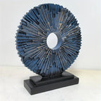 Solar Flower Sculpture - Colorful Outdoor Powered, close-up view - House Of Avana