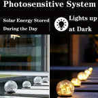 1/2/4 Sets Of Garden Solar Lights, Cracked Glass Bulb LED Outdoor Decorative Lights, Solar Floor Lights, Garden Landscape Lawn Lights, IP44 Waterproof And Durable, Suitable For Courtyards, Lawns And Gardens And Universal Holi House Of Avana