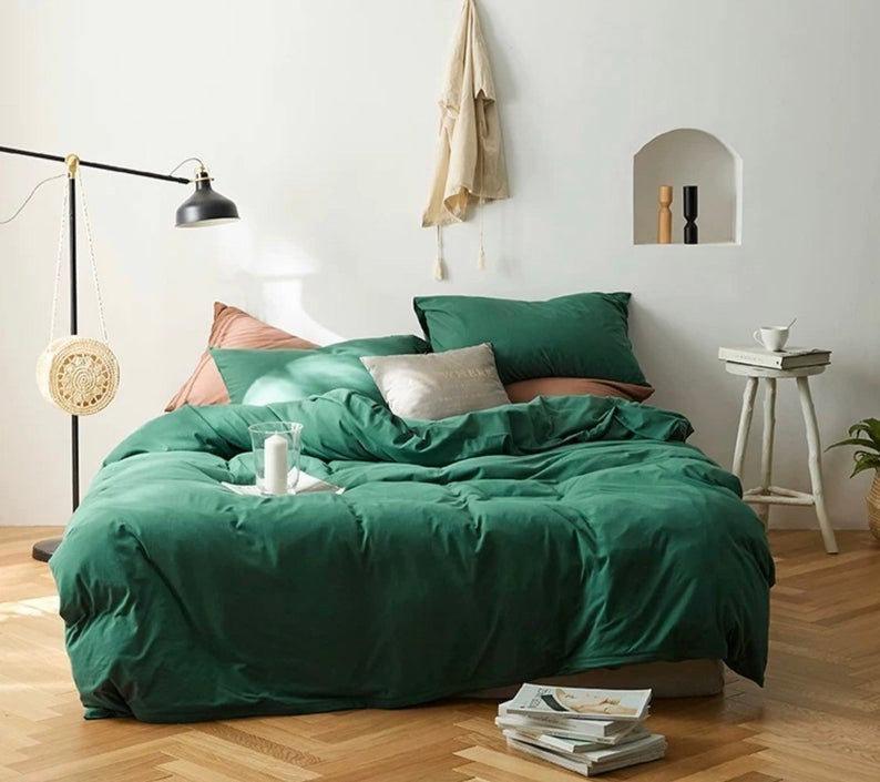 Solid Bedding Set / Forest Green Ever Lasting
