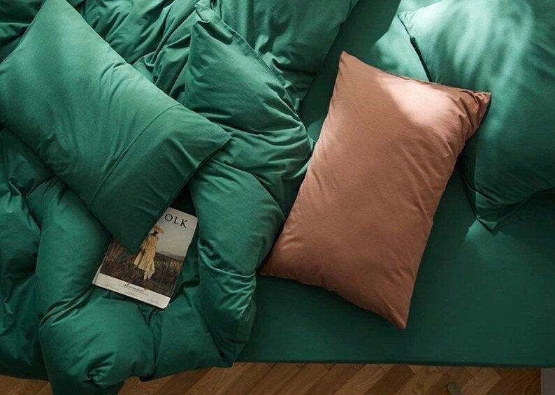 Solid Bedding Set / Forest Green Ever Lasting