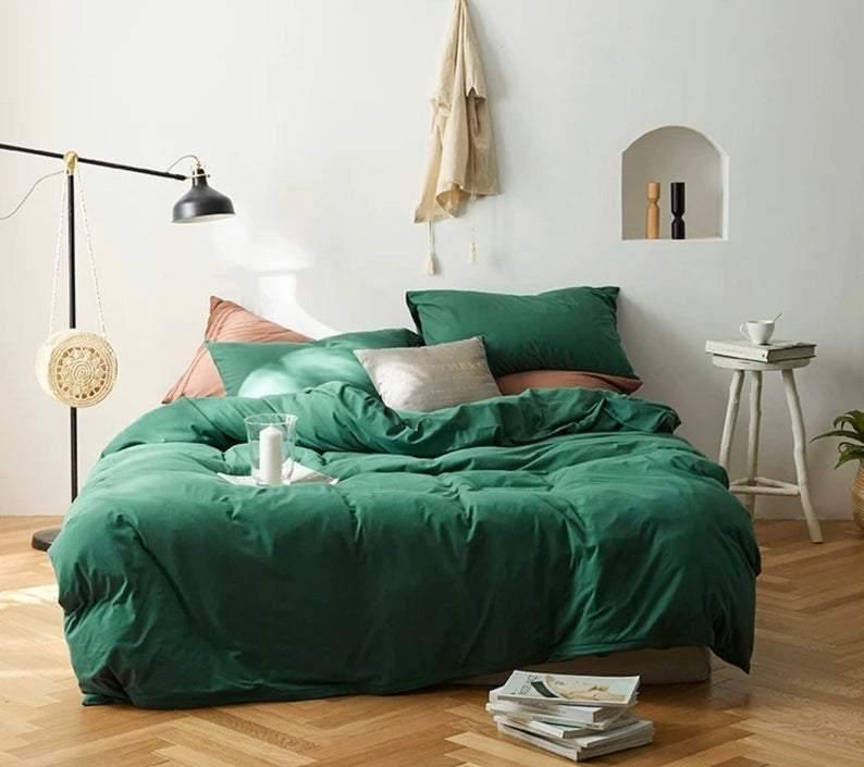 Solid Bedding Set / Forest Green Ever Lasting