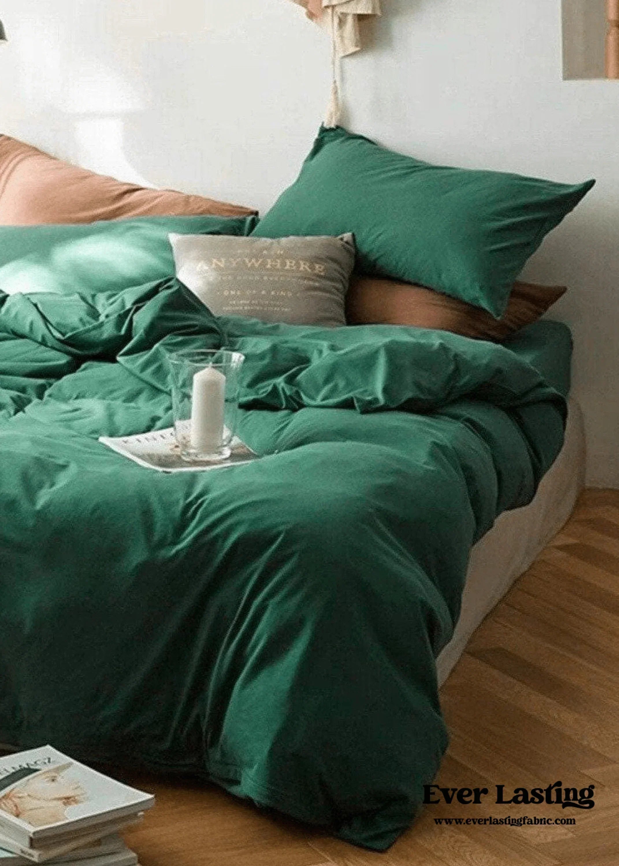 Solid Bedding Set / Forest Green Ever Lasting
