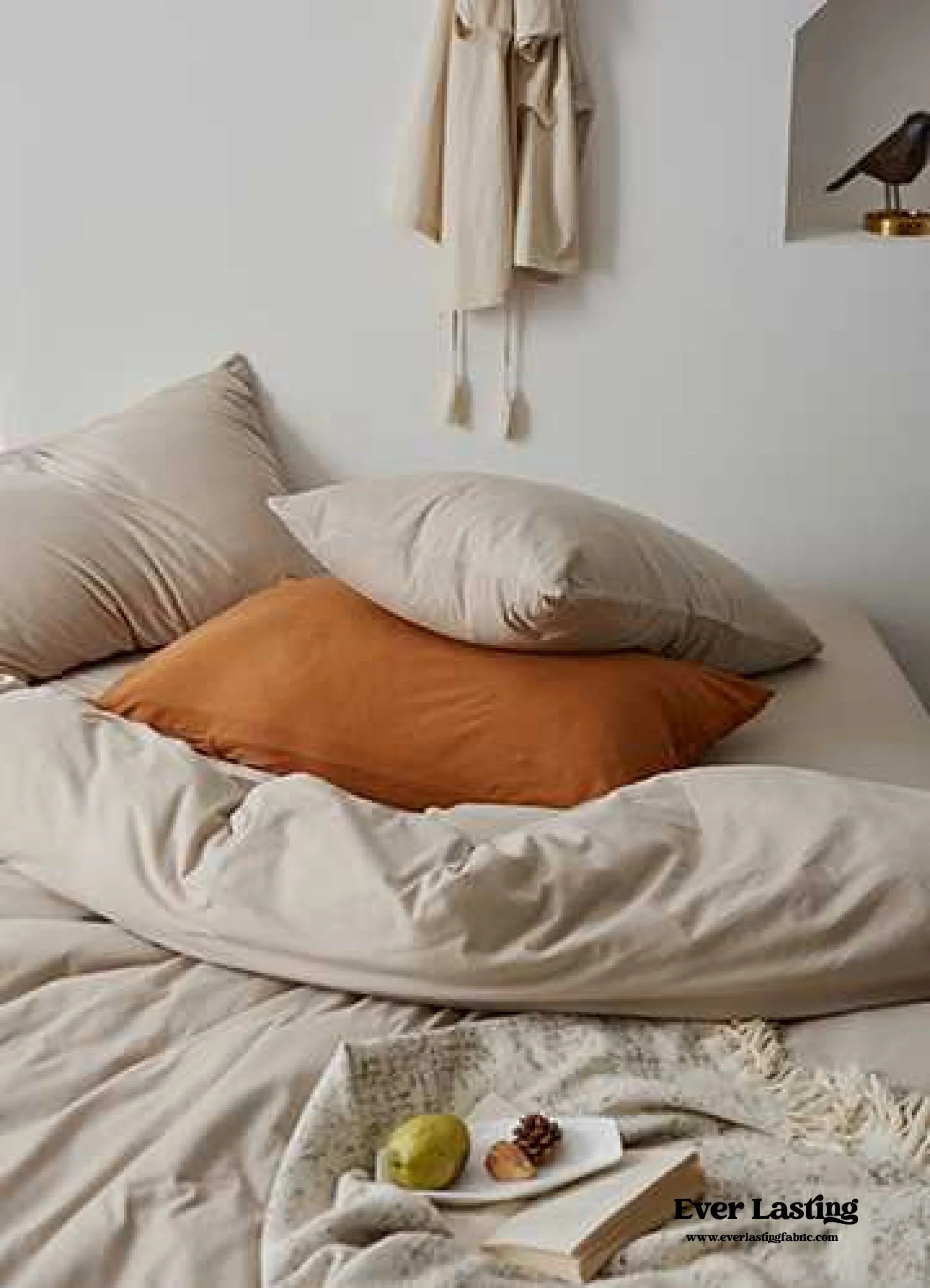 Solid Bedding Set / Pumpkin Orange Ever Lasting