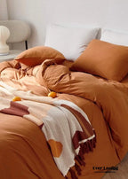 Solid Bedding Set / Pumpkin Orange Ever Lasting