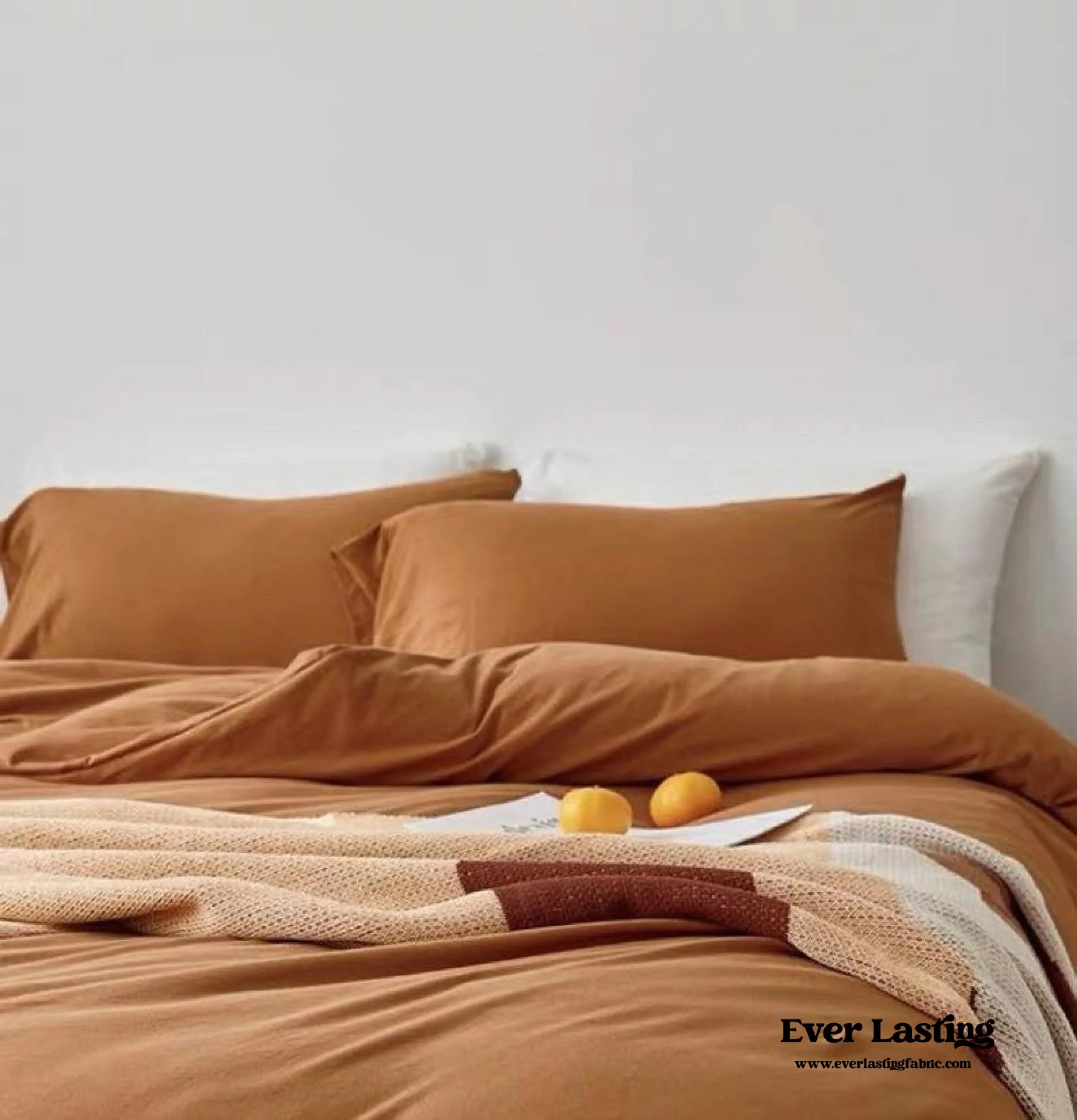 Solid Bedding Set / Pumpkin Orange Ever Lasting