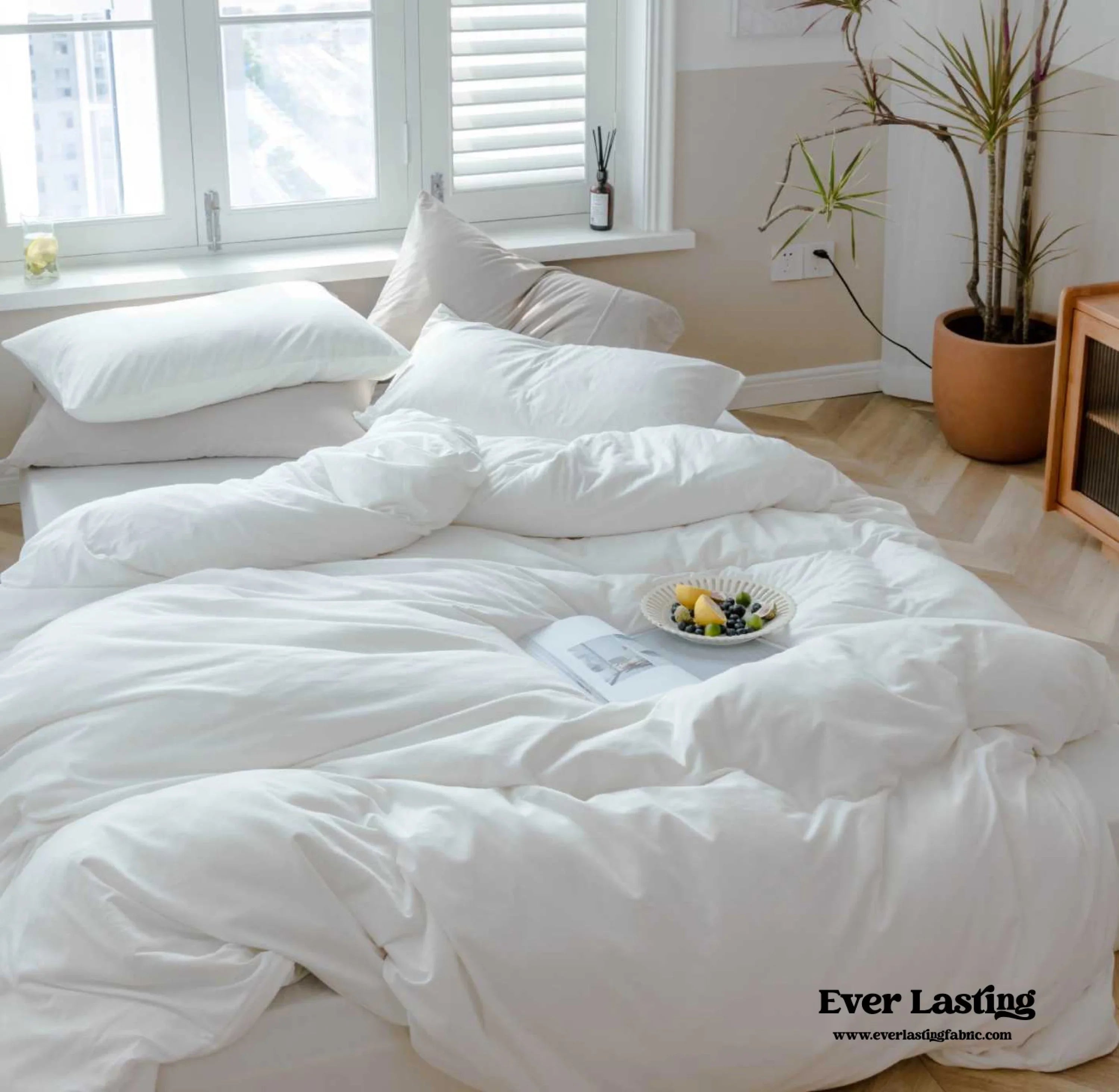 Solid Bedding Set / Pumpkin Orange Ever Lasting