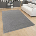 Solid Flatweave Rug Porto for Living Room - Anthracite RugYourHome