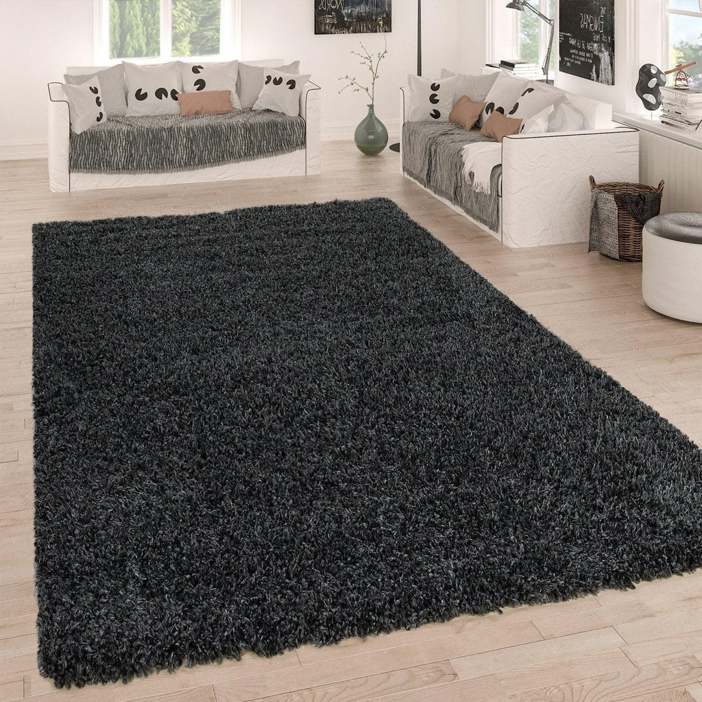 Solid Medium-Pile Rug Anthrazit Living Room Robust RugYourHome