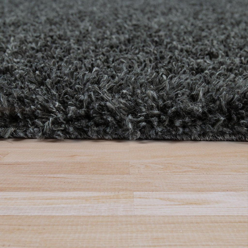 Solid Medium-Pile Rug Anthrazit Living Room Robust RugYourHome