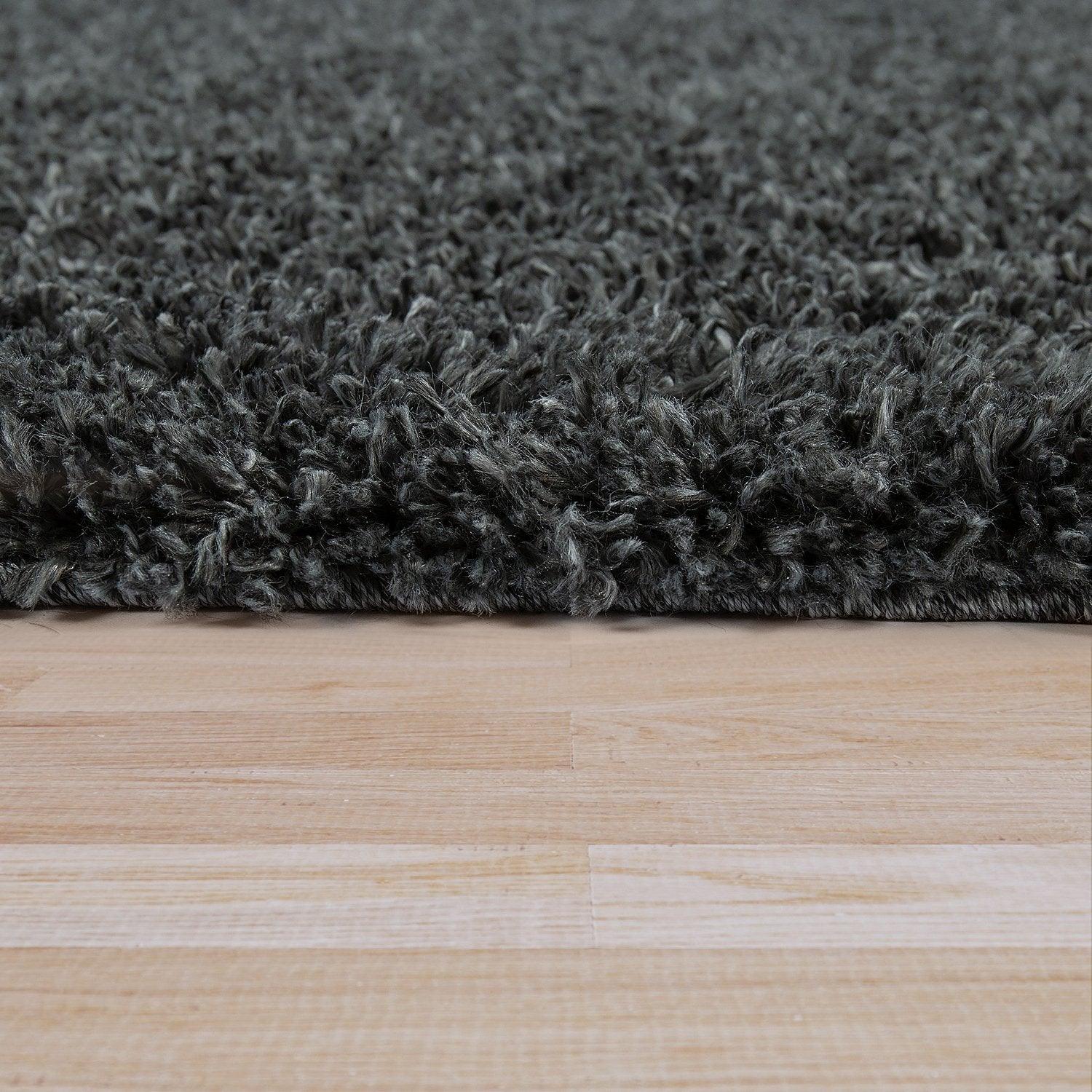 Solid Medium-Pile Rug Anthrazit Living Room Robust RugYourHome