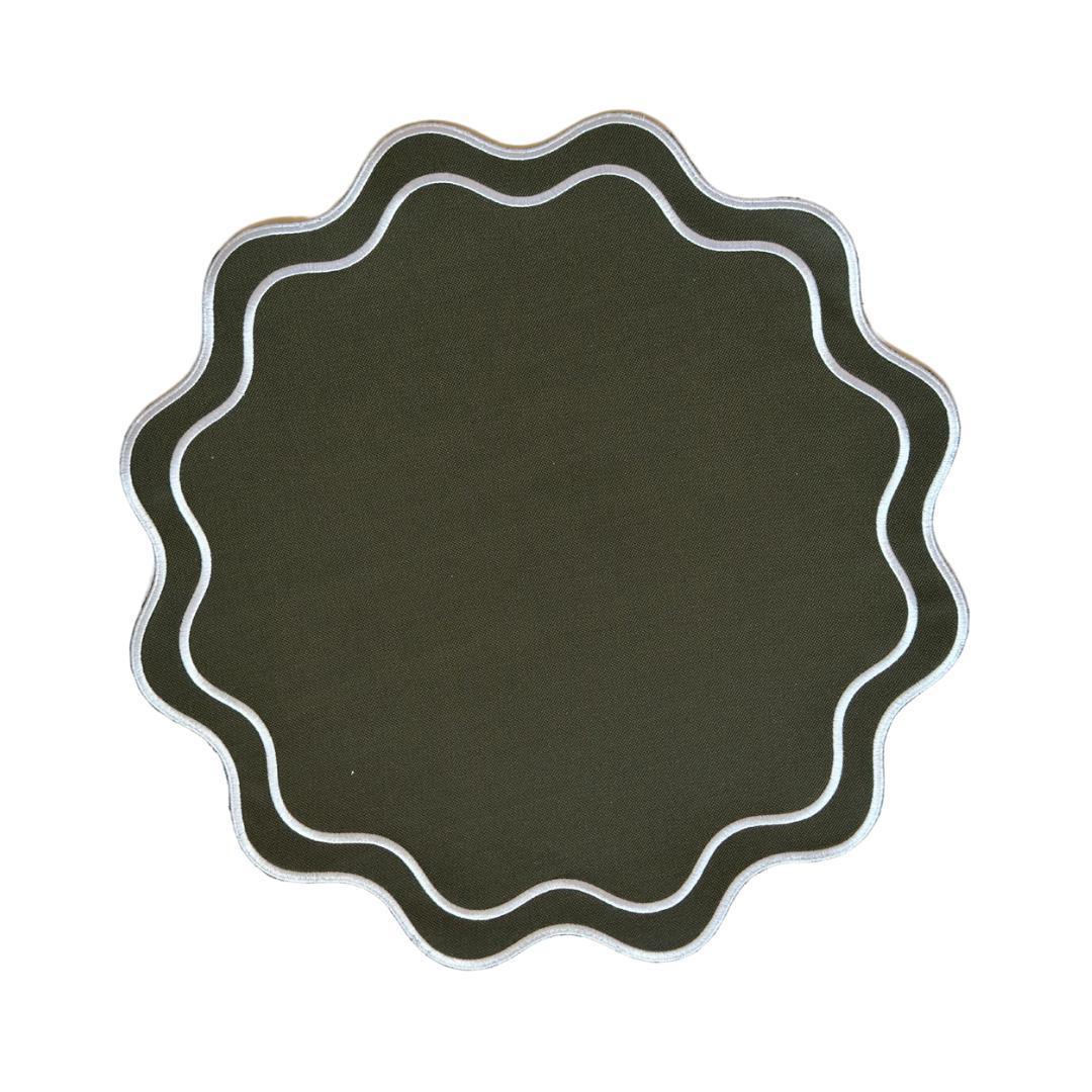 Solid Navy Wave Placemat Talah Home