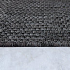 Solid Outdoor Rug for Patio or Balcony weatherproof in Mottled Anthracite RugYourHome